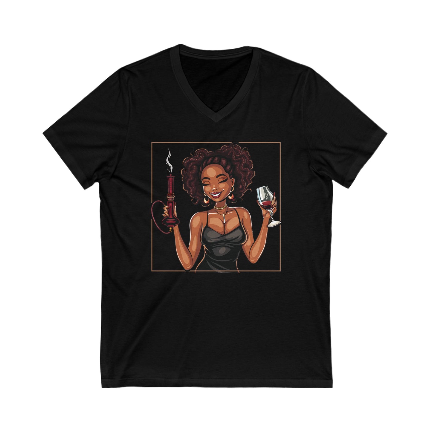 Hookah Girl at NOSH - Unisex V-Neck Tee