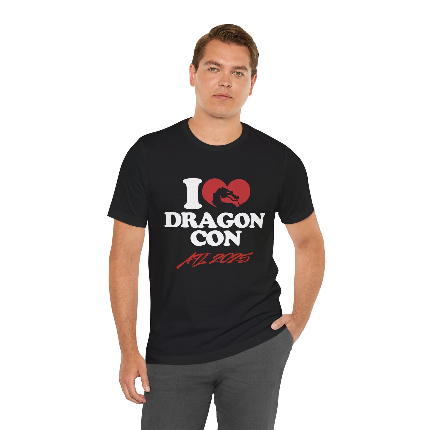I Love Dragon Con Short Sleeve Tee, Unisex Dragon Con T-Shirt, Convention Shirt, Geek Apparel, Fan Event Tee