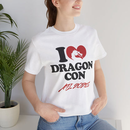 I Love Dragon Con Short Sleeve Tee, Unisex Dragon Con T-Shirt, Convention Shirt, Geek Apparel, Fan Event Tee