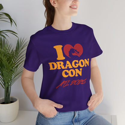 I Love Dragon Con Short Sleeve Tee, Unisex Dragon Con T-Shirt, Convention Shirt, Geek Apparel, Fan Event Tee