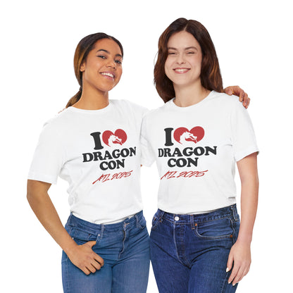I Love Dragon Con Short Sleeve Tee, Unisex Dragon Con T-Shirt, Convention Shirt, Geek Apparel, Fan Event Tee