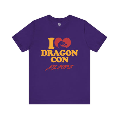 I Love Dragon Con Short Sleeve Tee, Unisex Dragon Con T-Shirt, Convention Shirt, Geek Apparel, Fan Event Tee