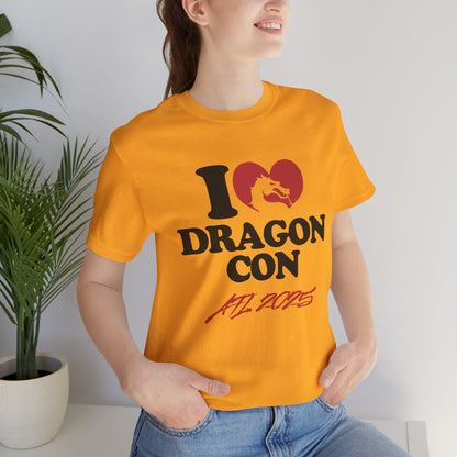 I Love Dragon Con Short Sleeve Tee, Unisex Dragon Con T-Shirt, Convention Shirt, Geek Apparel, Fan Event Tee