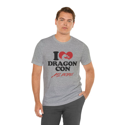 I Love Dragon Con Short Sleeve Tee, Unisex Dragon Con T-Shirt, Convention Shirt, Geek Apparel, Fan Event Tee