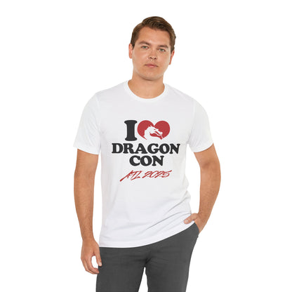 I Love Dragon Con Short Sleeve Tee, Unisex Dragon Con T-Shirt, Convention Shirt, Geek Apparel, Fan Event Tee