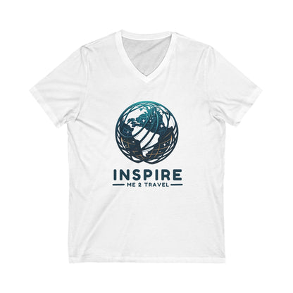 Inspire Me 2 Travel Unisex Short Sleeve V-Neck Tee