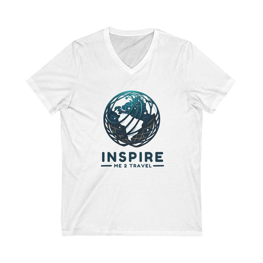 Inspire Me 2 Travel Unisex Short Sleeve V-Neck Tee