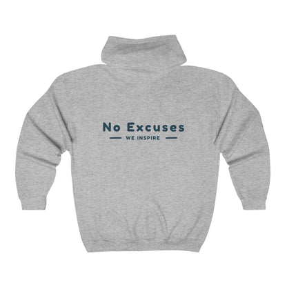 Inspire Me 2 Travel - No Excuses Full Zip Hoodie