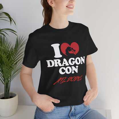 I Love Dragon Con Short Sleeve Tee, Unisex Dragon Con T-Shirt, Convention Shirt, Geek Apparel, Fan Event Tee