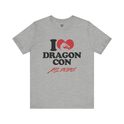 I Love Dragon Con Short Sleeve Tee, Unisex Dragon Con T-Shirt, Convention Shirt, Geek Apparel, Fan Event Tee