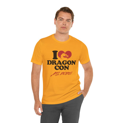 I Love Dragon Con Short Sleeve Tee, Unisex Dragon Con T-Shirt, Convention Shirt, Geek Apparel, Fan Event Tee