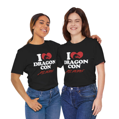 I Love Dragon Con Short Sleeve Tee, Unisex Dragon Con T-Shirt, Convention Shirt, Geek Apparel, Fan Event Tee