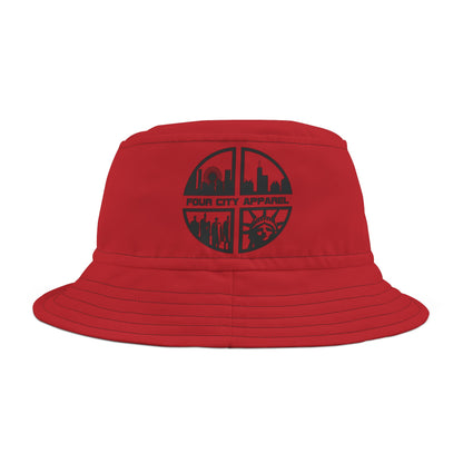 Four City Bucket Hat (White or Red)