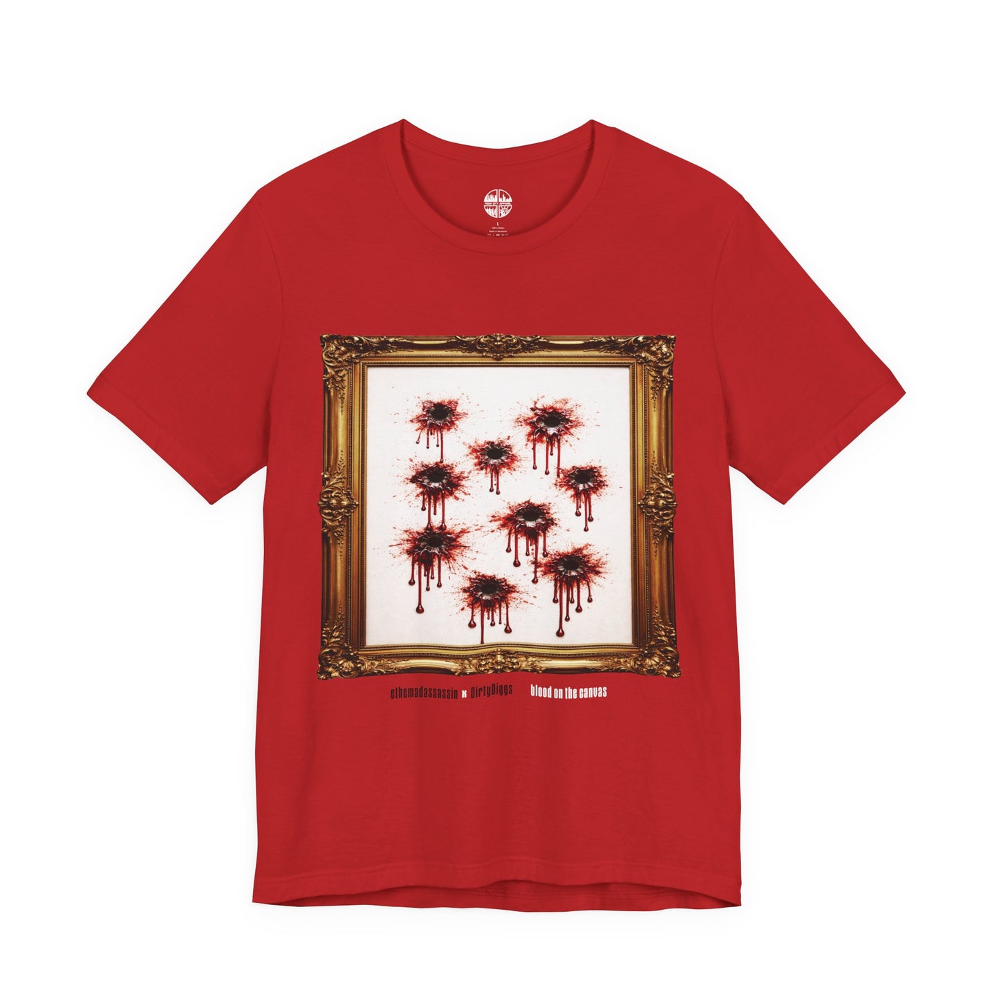 ethemadassassin BLOOD ON THE CANVAS Unisex Short Sleeve T-Shirt